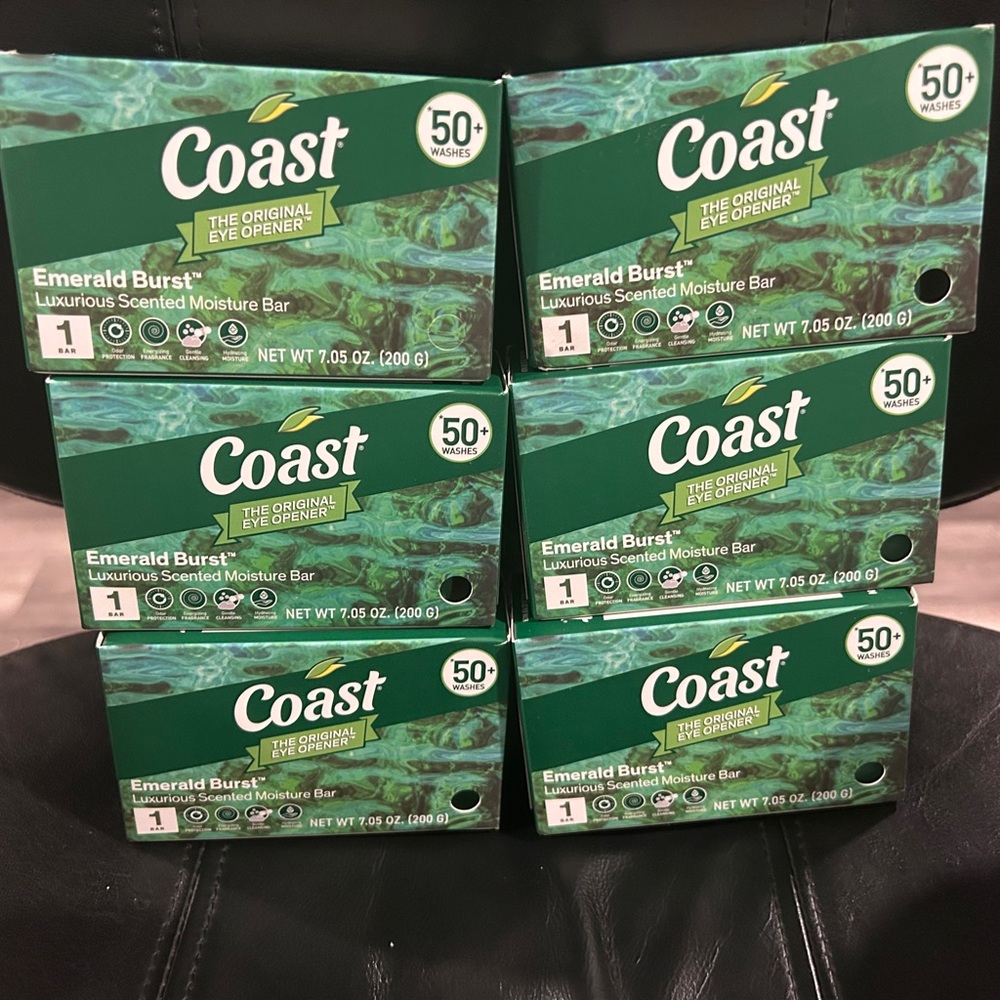 Coast Emerald Burst Soap Bars Lot of 6